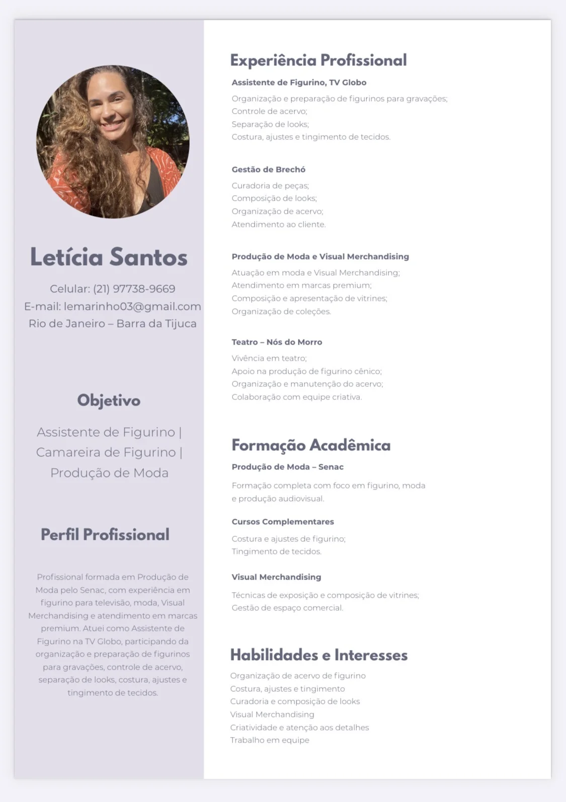 Assistente de Figurino | Produção de Figurino | Camareira de Figurino